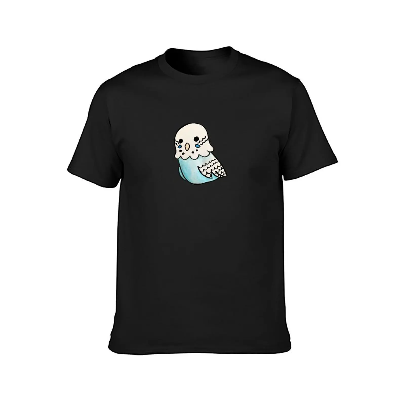 cute kawaii blue budgie friend T-shirt plain Aesthetic clothing designer t shirt men