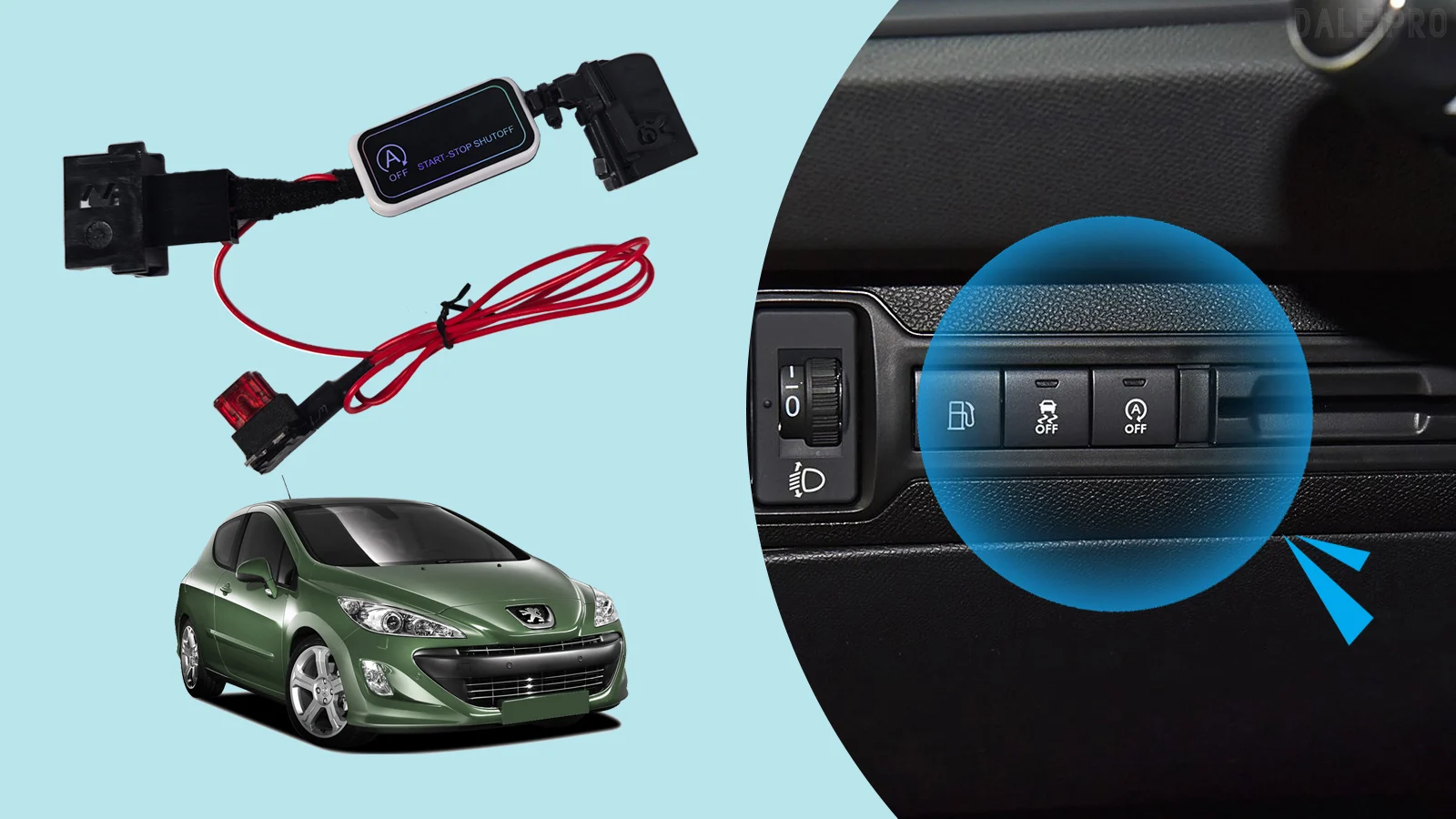Für Peugeot 308 2016 2017 2018 2019 Automatischer Stopp-Start-Motorsystem-Speichermodul Annulieren Sie den Auto-Start-Stopp-Schalter – Detail 2