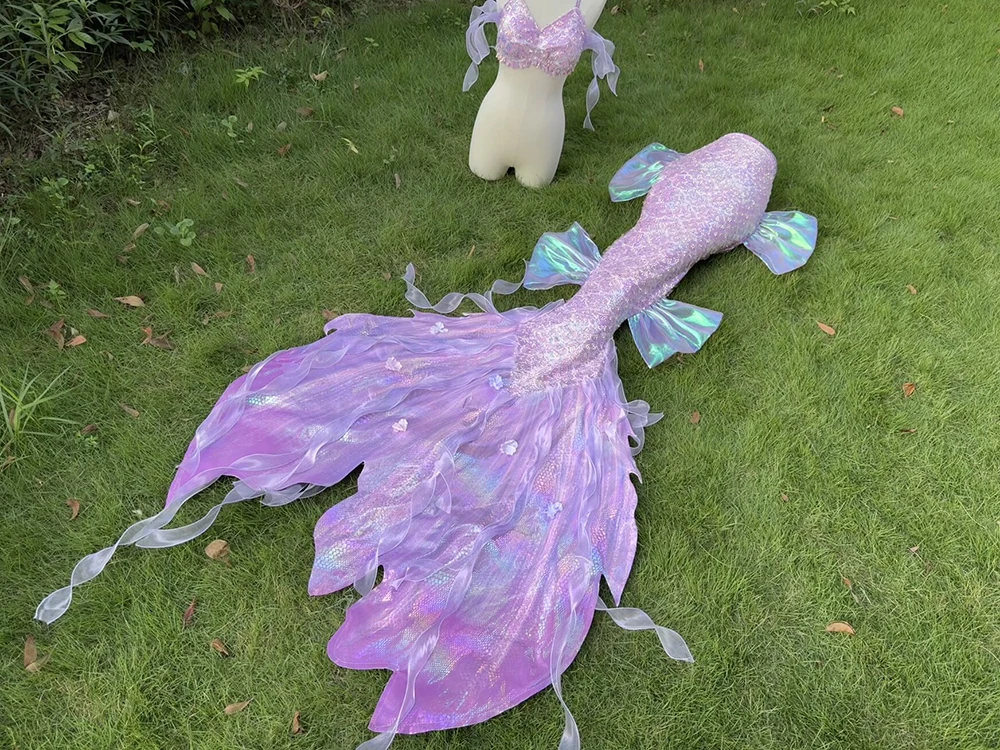 

Fairy Mermaid Fish Tail Hot Gold Shiny Film Big Tail Aquarium Mermaid Training Fish Tail Free Diving Shooting Swimsuit Maniha