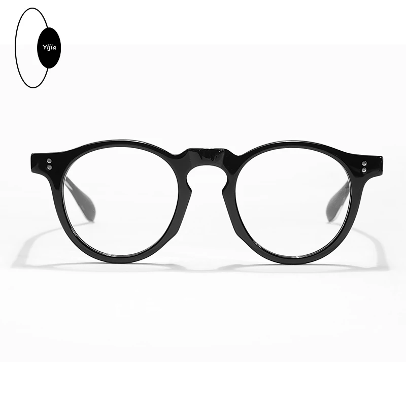 Stylish temperament for men round acetate for women reading myopia with prescription personalized customized eyewear frames