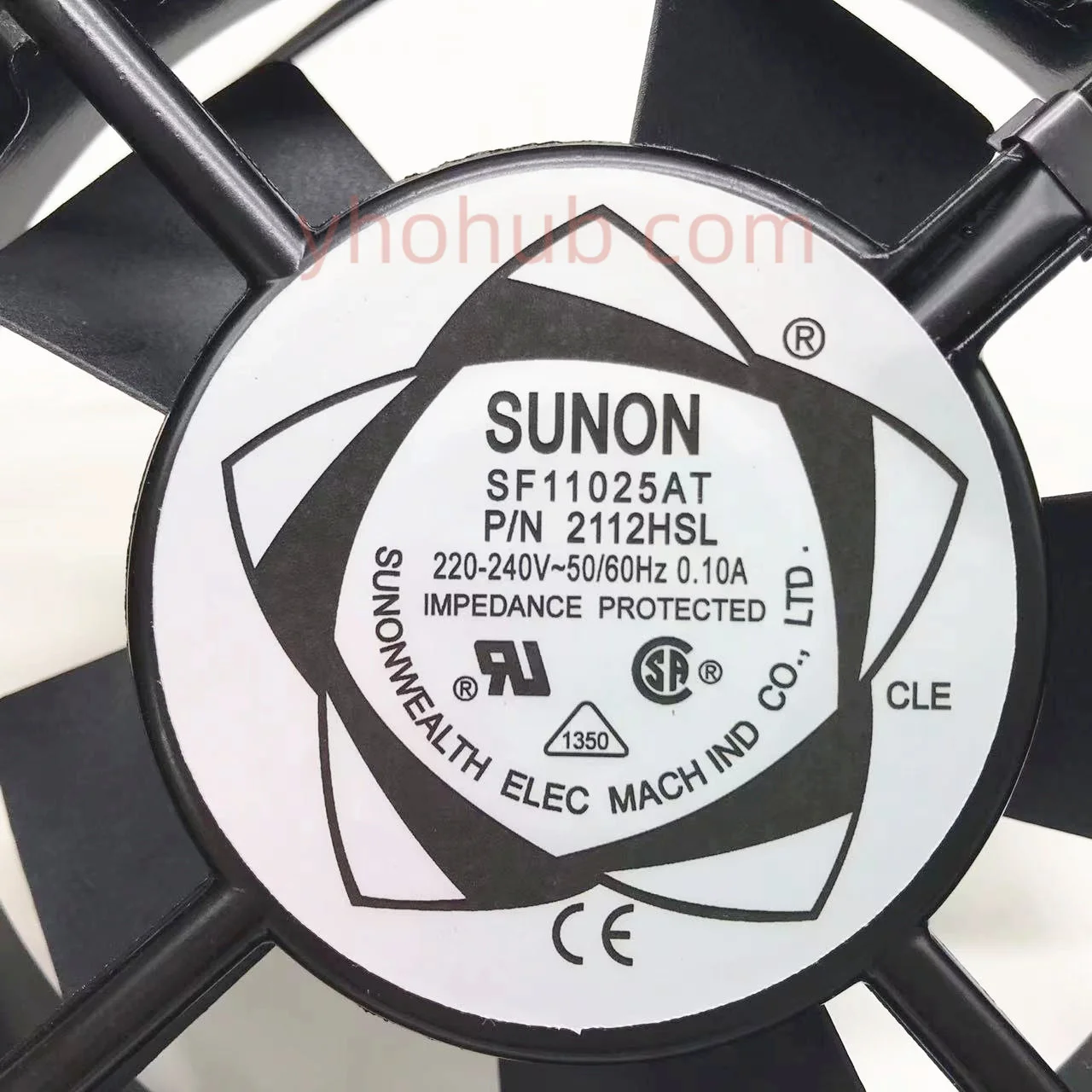 Sunon SF11025AT AC 220V 0.10A 110X110X25มม.Server พัดลมระบายความร้อน