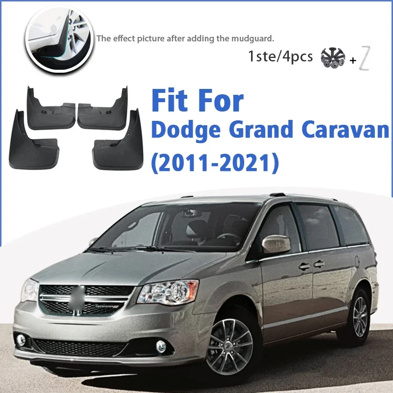 Guardabarros delantero y trasero para coche, accesorios para Dodge Grand Caravan 2011-2021, 4 unidades