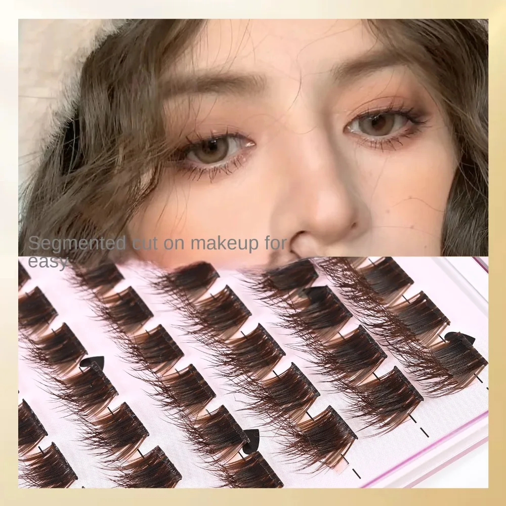 3D Mink Effect Segmented False Eyelashes Single Cluster Soft Fluffy DIY Grafting Eyelashes Handmade Reusable