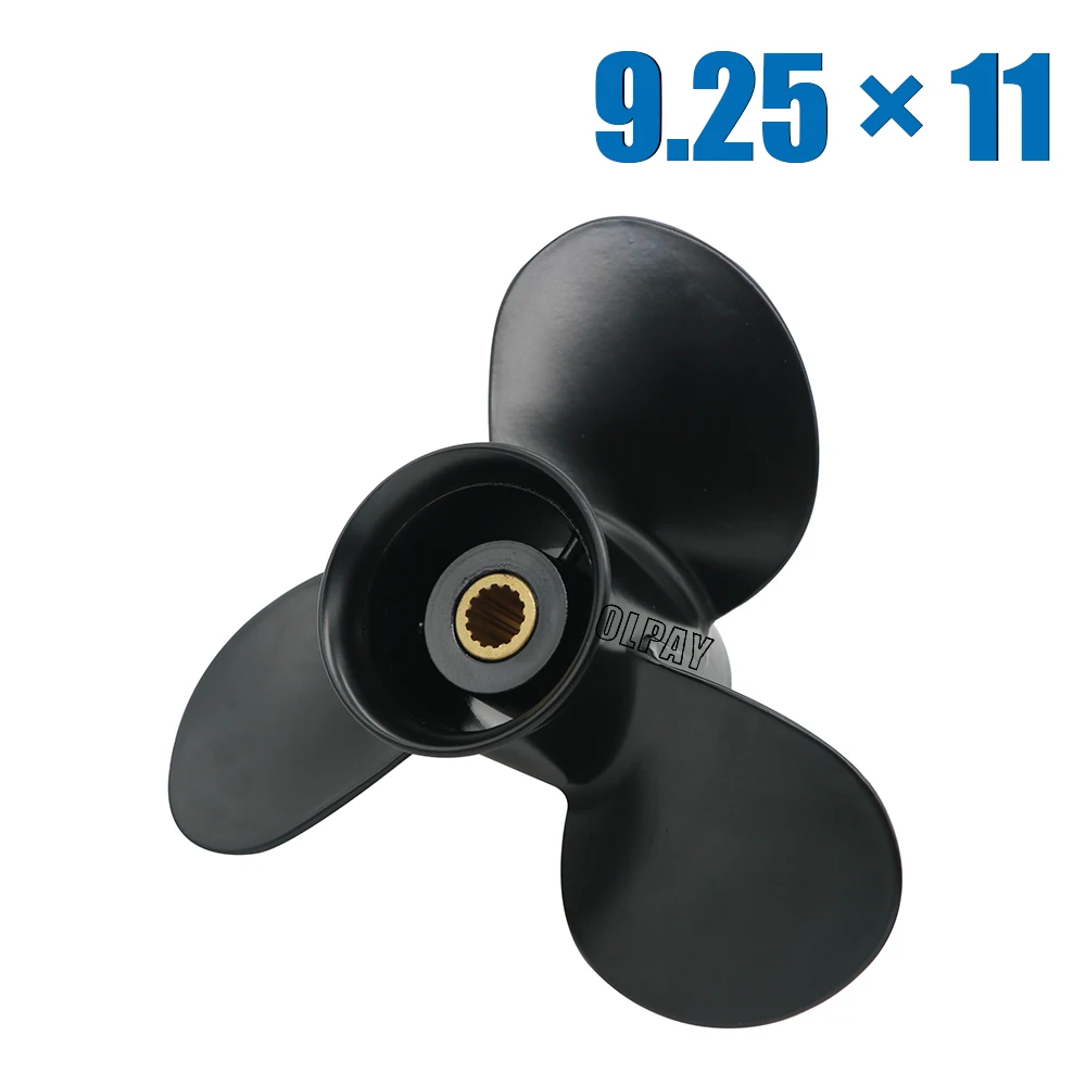 

9.25*11 Outboard Propeller For Tohatsu Mercury 9.9hp 15hp 20hp Boat Aluminum Alloy Screw 14 Spline Boat Engine 48-897754A11