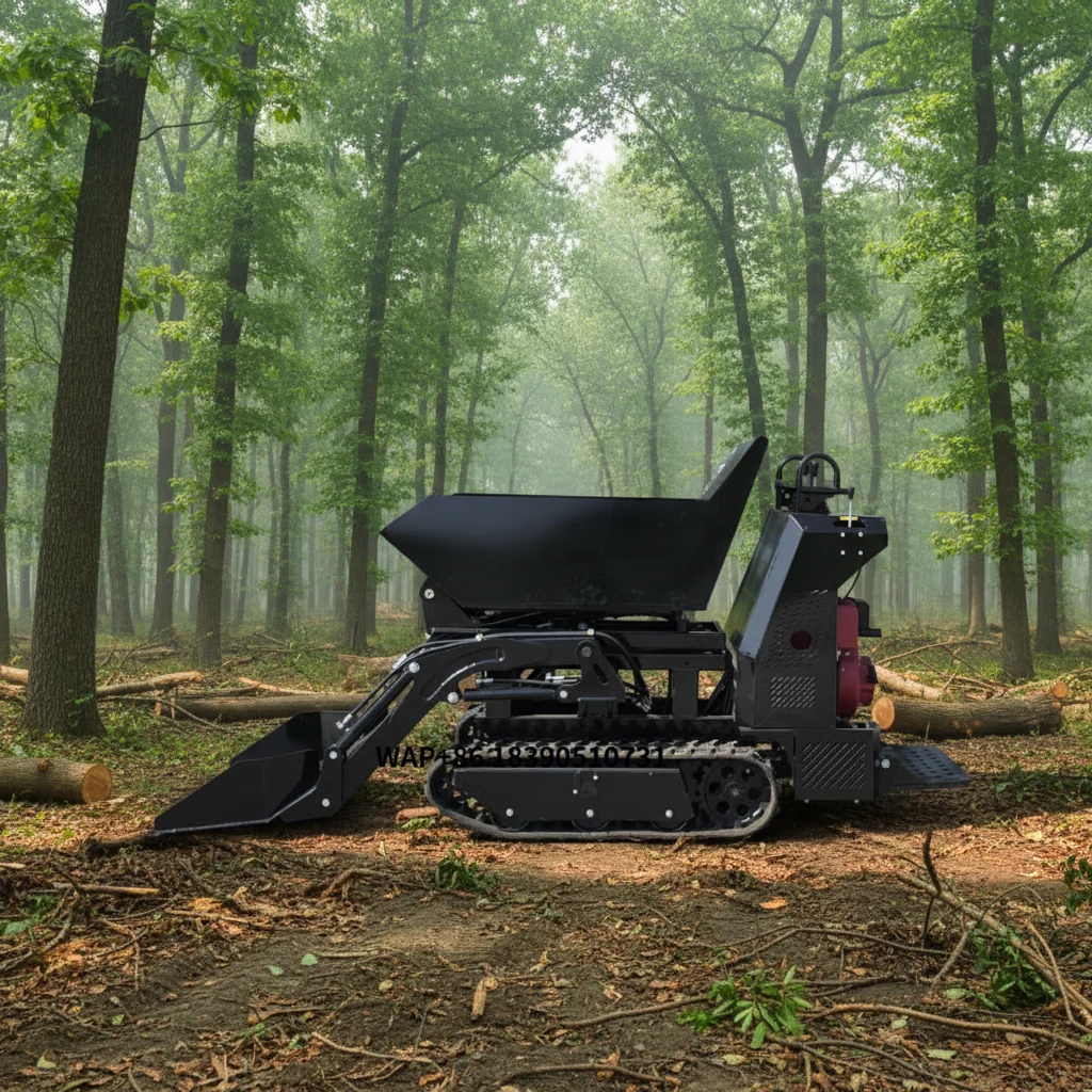 Factory Price 1ton 800kg Tracked Mini Dump Truck Crawler Loader Hydraulic High Efficiency