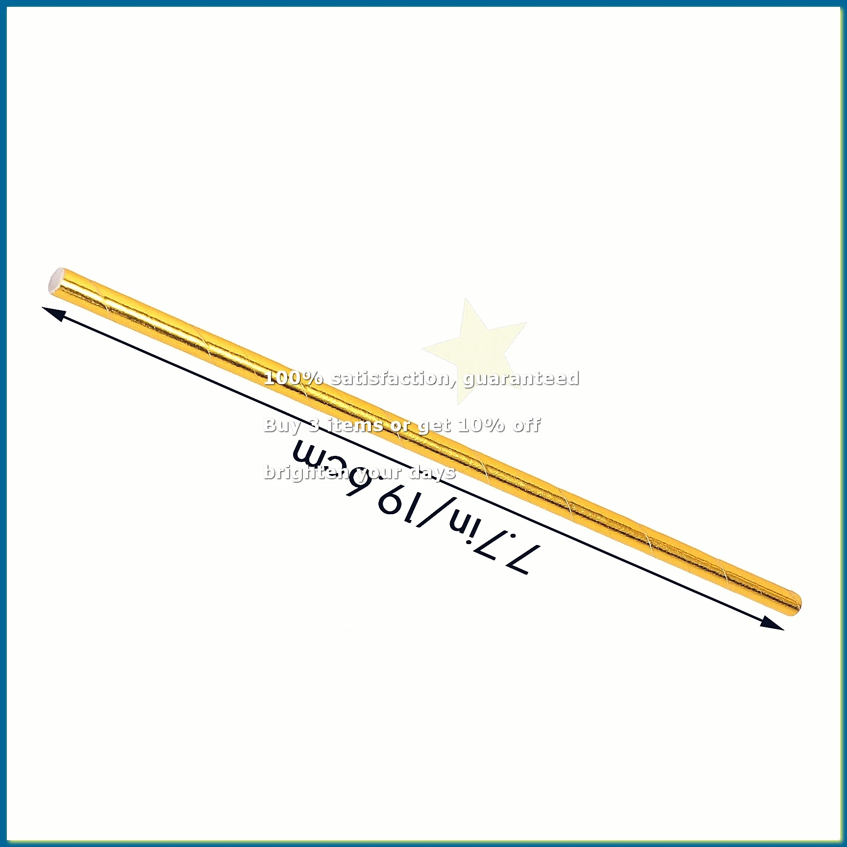 Gold Foil Paper Straws Biodegradable Disposable Party Drinking Straws Pack of 100 Holiday Celebrations