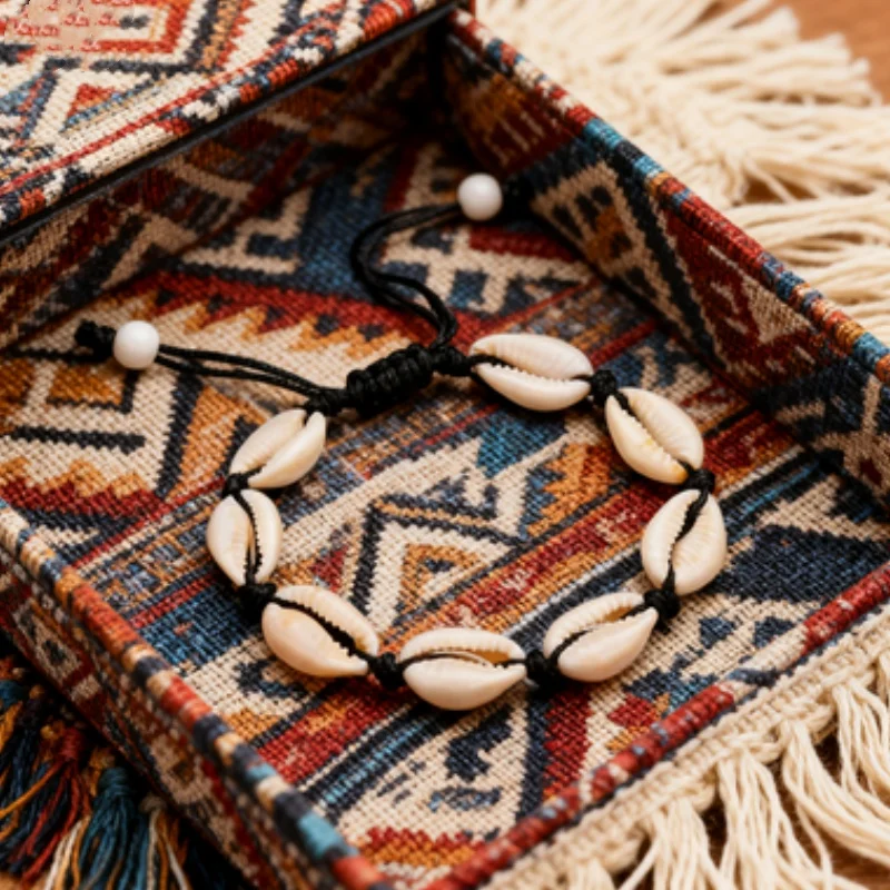 

Handmade Bohemian Shell Charm Bracelets Sandy Beach Rope Chain Bangle for Women Men DIY Jewelry Accessories