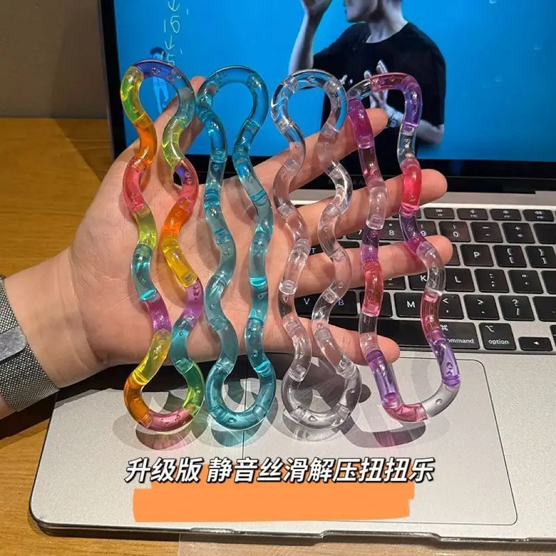 

Игрушка-антистресс Fidget Tangle, прозрачная, трансформируемая, для тренировки концентрации внимания при СДВГ, снятие стресса, для детей и взрослых