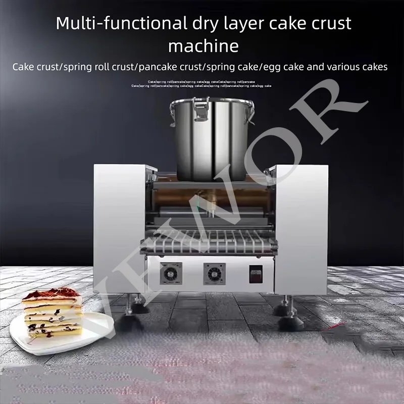 Automatic French Crepe Cake Skin Making Machine Crepe Sheet Maker Roti Forming Machine Crepe Bread Maker