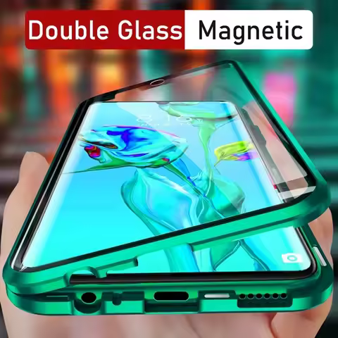 360 Metal Magnetic Case For Samsung Galaxy A56 A36 A50 A70 A31 A11 A21S A03S A12 A22 A32 A52 A13 A53 A73 Double Sided Glass Case
