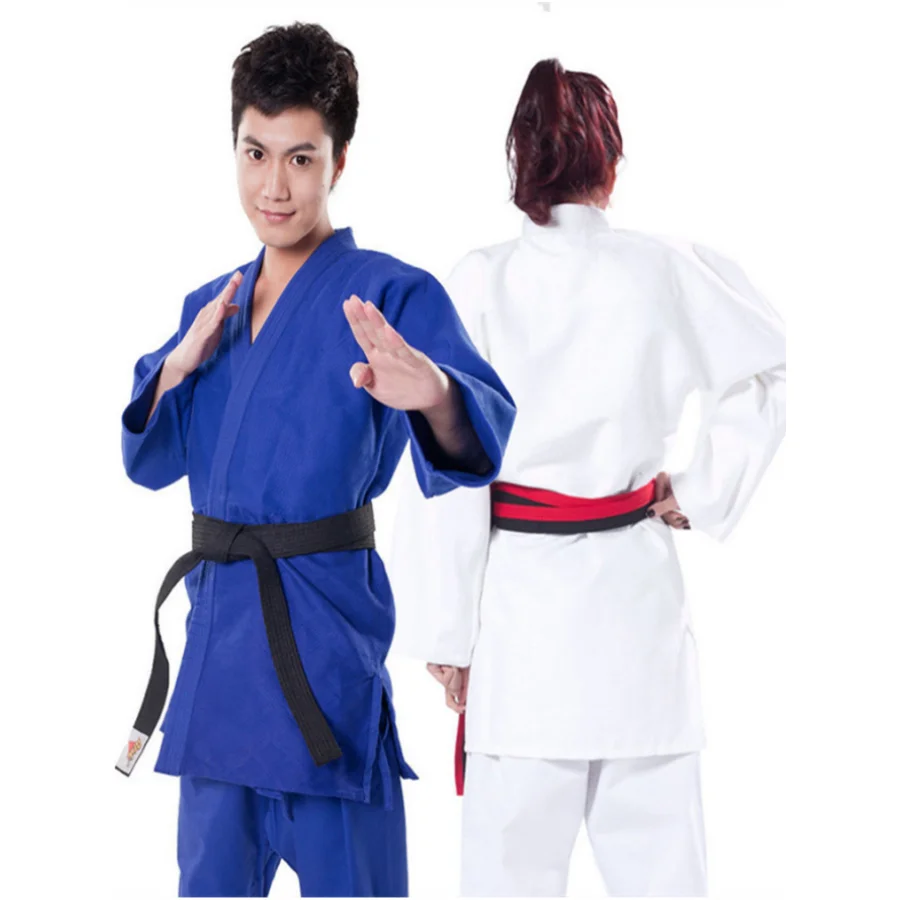 Judo Gi Kimono   Adults and Kids Pure Cotton karate Dobok Taekwondo Suit Kungfu Coach Uniform Jujutsu Shirt Pants Set