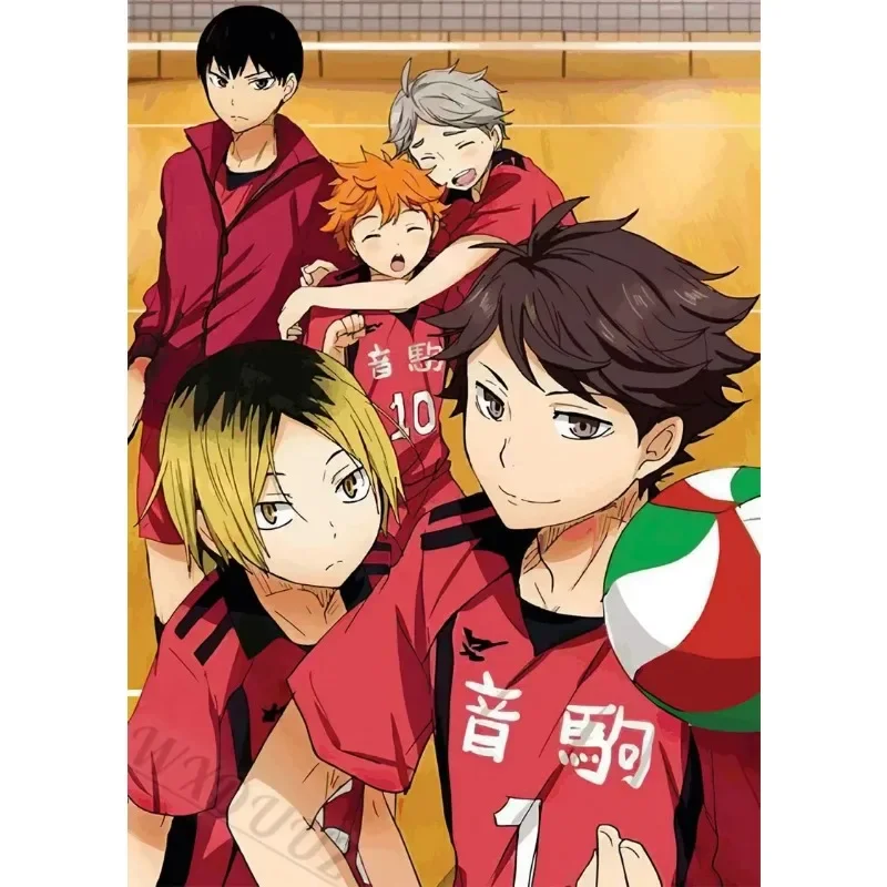 Haikyuu Volleyball Anime Rahmenloses Leinwand-Wandkunst-Poster für Wohnzimmer, Heimdekoration, Geschenk