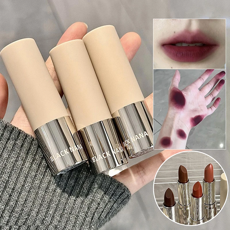 6 Colors Nude Soft Mist Lipstick Matte Milk Peach Apricot Brown Lip Tint Cool Lip Gloss Girl Korean Makeup For Women Cosmetics