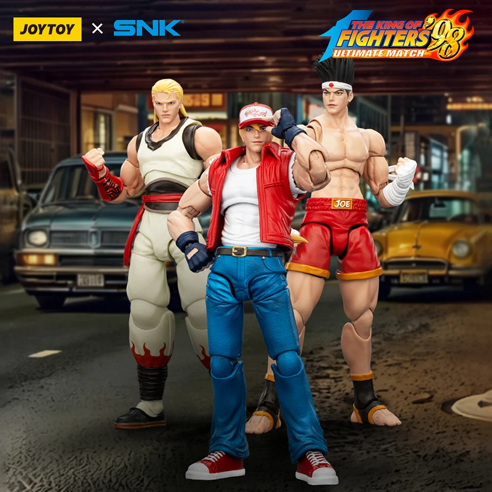 

JOYTOY Warhammer SNK 1/18 Action Figures KOF '98UM Fatal Fury Team Terry Bogard Andy Bogard Joe Higashi Figure Model Toy