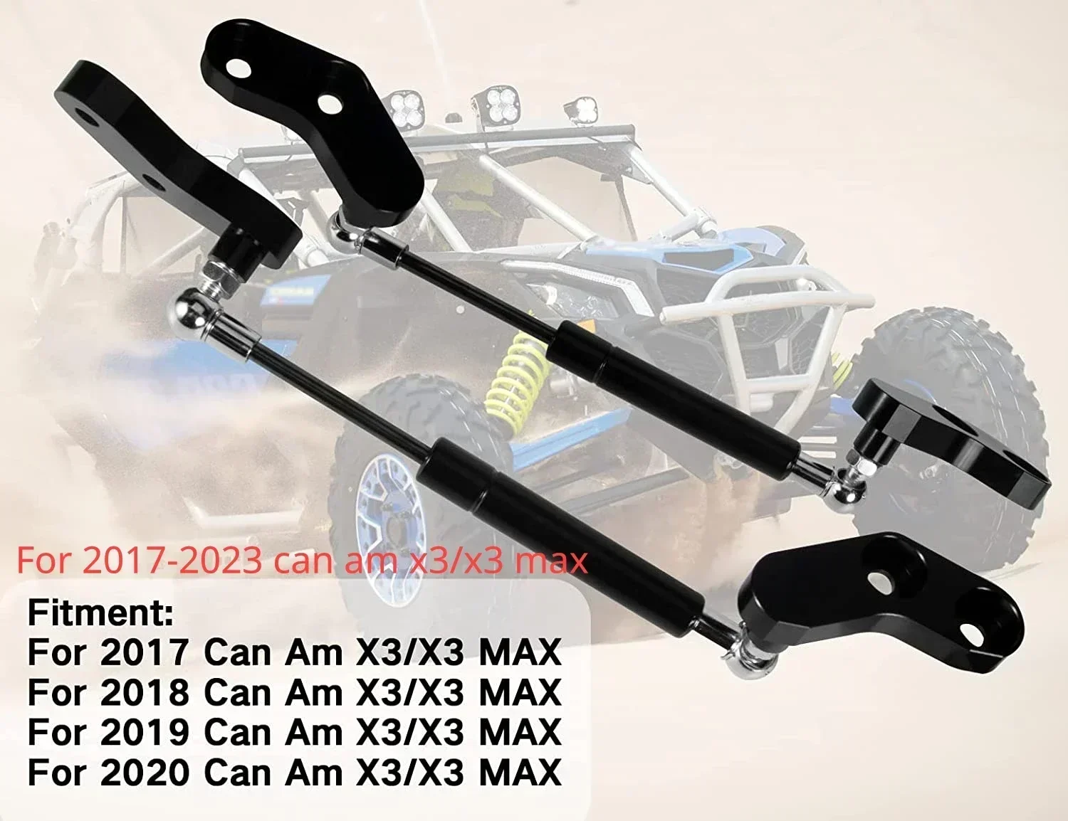 Türöffner-Stoßdämpfer-Sets, UTV-Zubehör, eloxiert aus Aluminium für Türstoßdämpfer Cam Am Maverick X3 und X3 Max 2017–2023