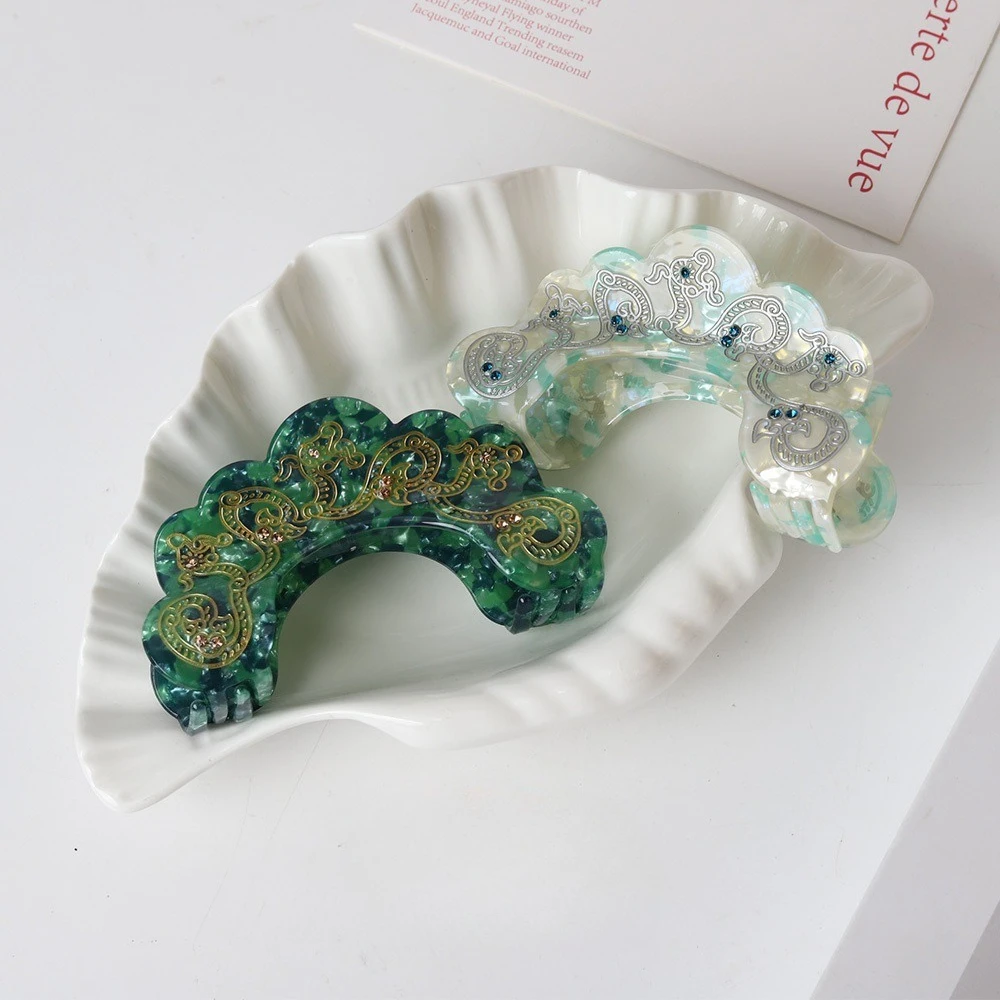 

Cultural & Creative Hair Clip Niche Luxury Chinese-Style Back-of-Head Shark Clip Fashionable Hair Accessory for Women