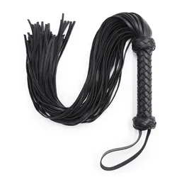 Genuine Leather Tassel Horse Whip With Handle Flogger Equestrian Whips Teaching Training Riding Whips