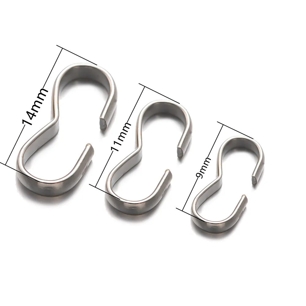 100pcs Metal 7/8/9/11/14mm Clasps Connectors for DIY Necklaces Bracelets Pendant Hooks Buckle Jewelry Making Supplies Findings