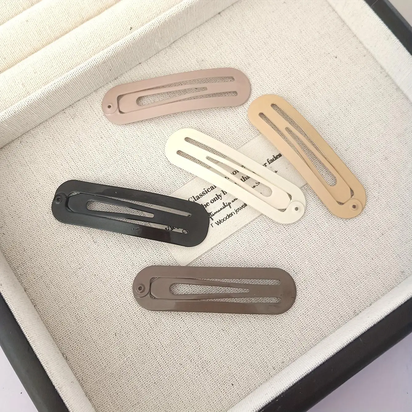 Horquilla con clip bb hueca ovalada para mujer, 5 uds., sencilla para parte posterior de la cabeza o estilo lateral, adecuada para lavarse la cara