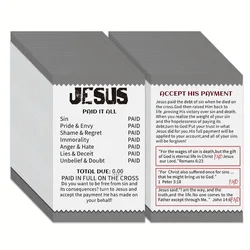 50/100 Pcs Gospel Booklet Card - Flat Illustration Pocket Bible Verse Card Prayer Postcard Poem Bookmark