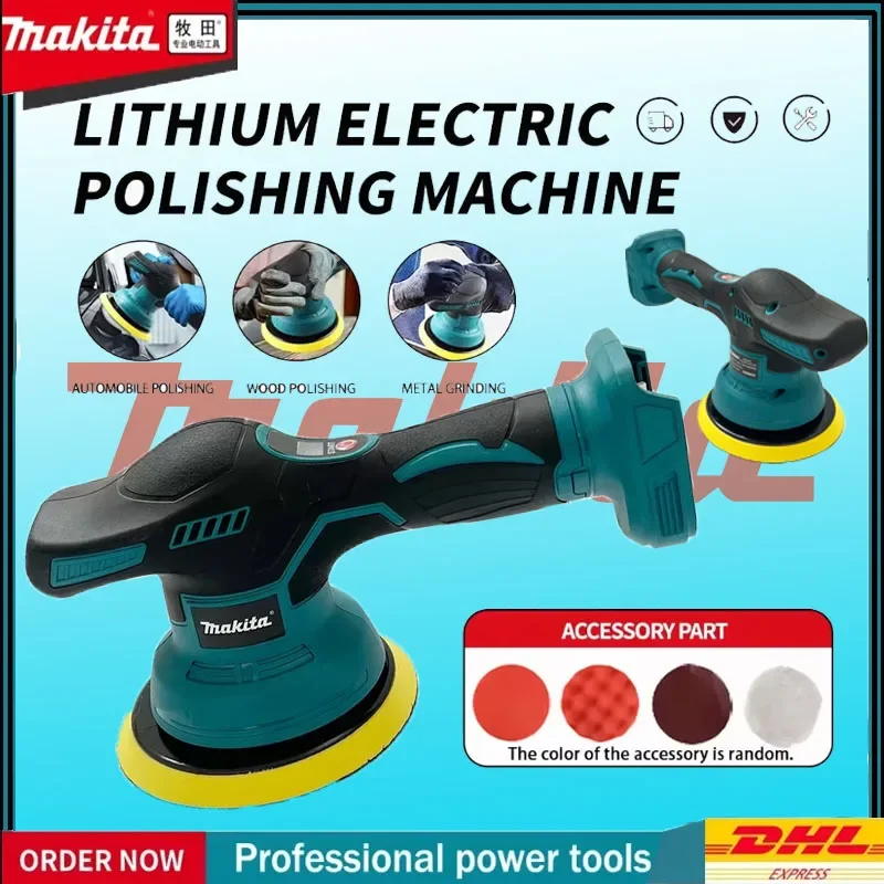 

Makita Cordless Electric Polisher 8 Speeds Digital Display Car Waxing Polishing Machine for 18V Lithium Battery Auto Detailing