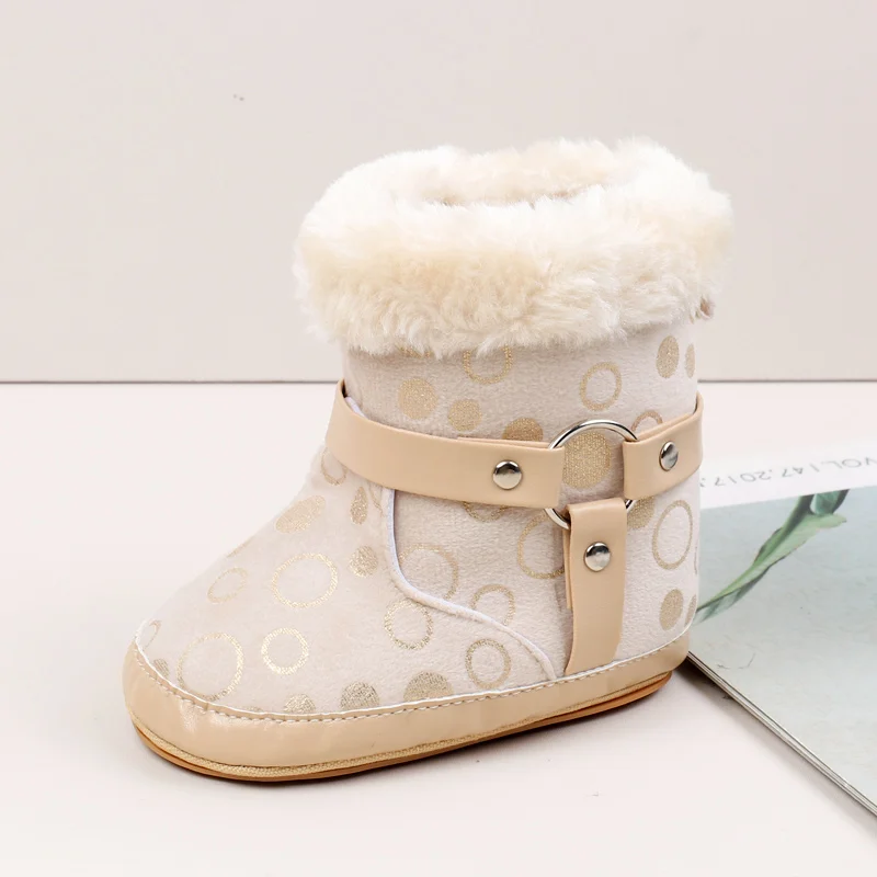 

Hot Selling Winter Baby Boy And Girl Pre Walking Toddler Shoes Fashion Design Fleece-lined For 0-18M Baby Winter Cotton Boots