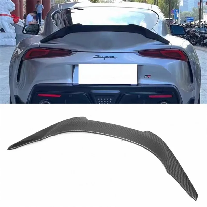 

For Toyota Supra A90 2019 2020 2021 2022 2023 2024 Real Dry Carbon Fiber Tail Wing Spoiler Kit
