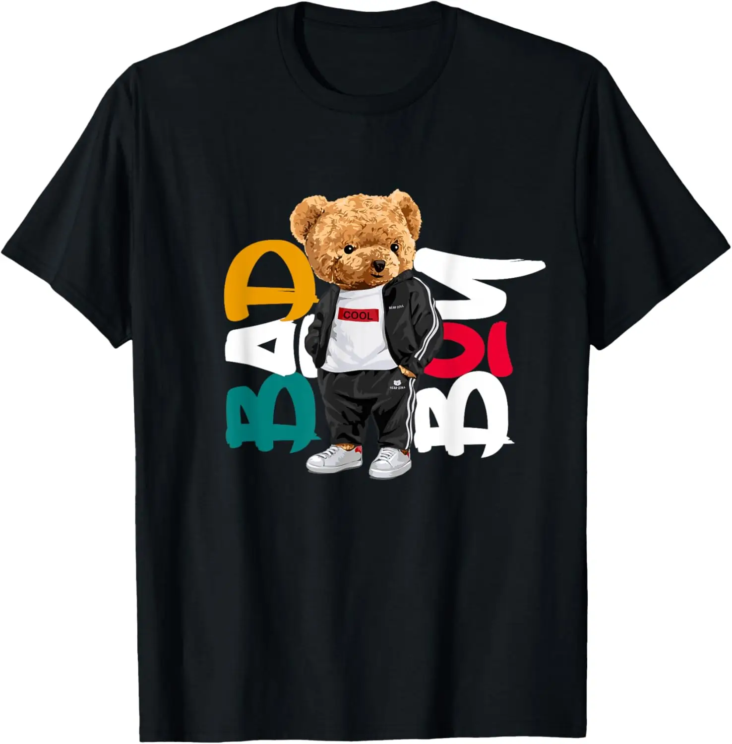 

Bad Boy Tee Shirt, Funny Teddy Bear Graphic Design Style Fun T-Shirt