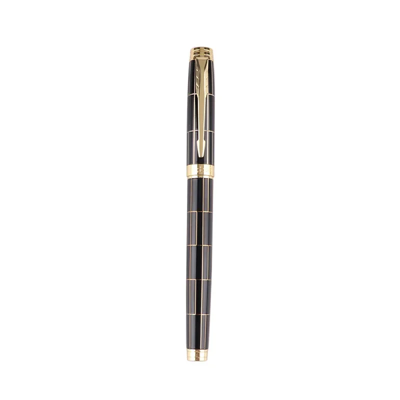 Stylo en maille métallique pour la pratique de la calligraphie adulte, cadeaux publicitaires d'affaires, stylo doré, 0.5mm, 10 pièces