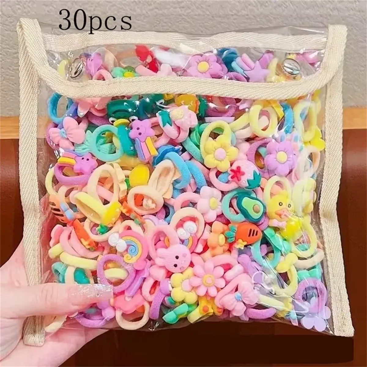 Children's Rubber Band Girl's Rubber Band High Elastic Durable Hair Accessories Do Not Hurt Hair Small Scrunchie for Children image 5