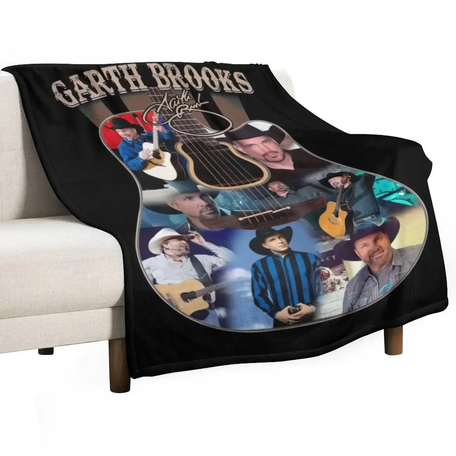 Garth BROOKS Guitar Signature Sweat Throw Blanket Designers For Sofa Thin Polar Blankets