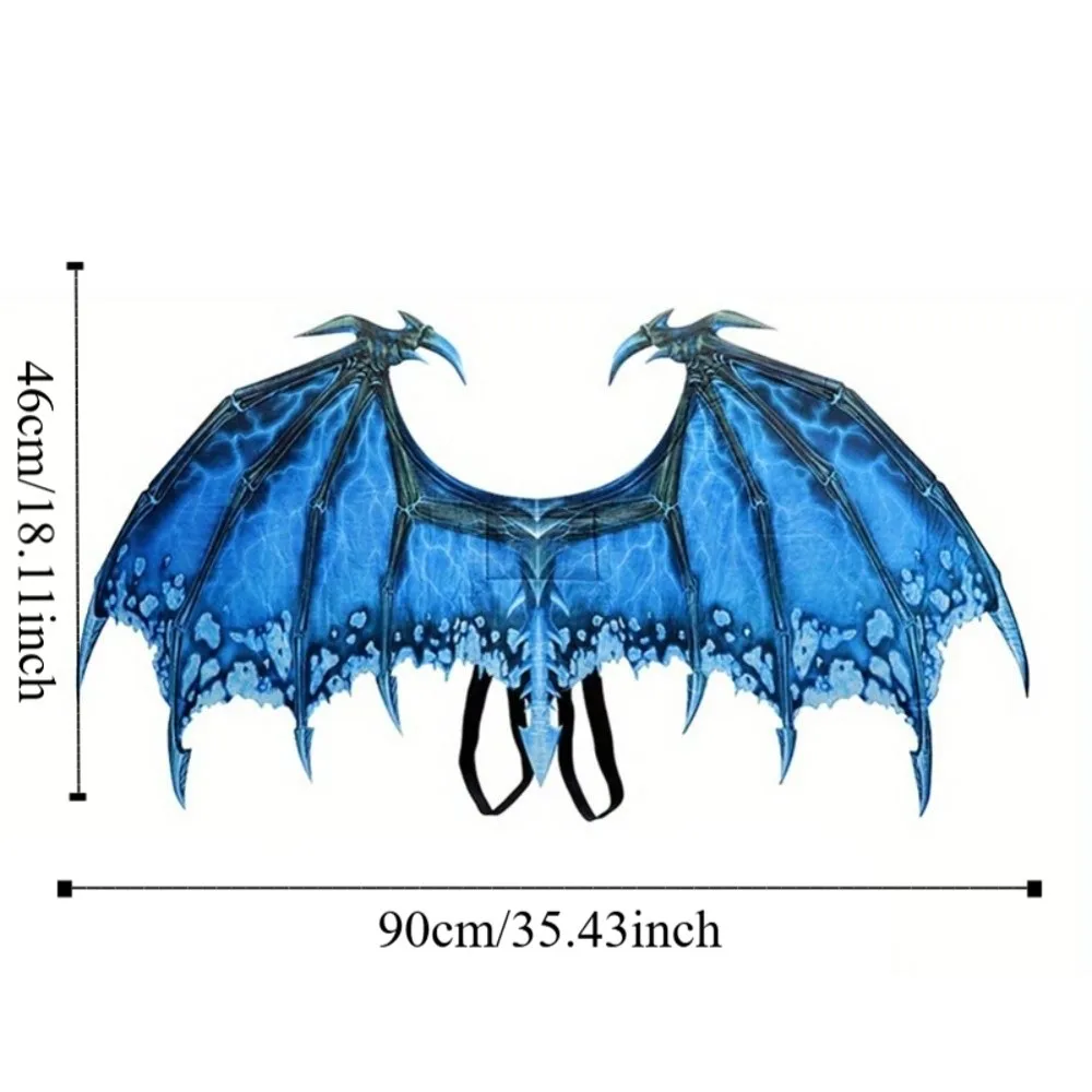 Foldable Halloween Dragon Wing Non-woven Fabric Universal Masquerade Dragon Wing Unisex Elastic Band Cosplay Wing Costume