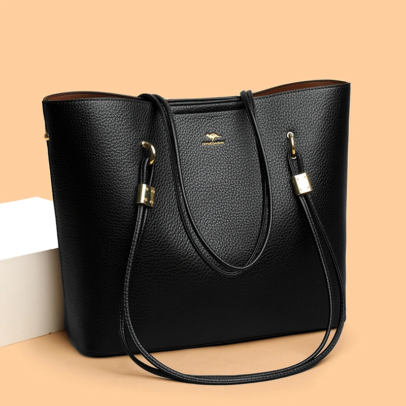 

Высококачественная брендовая однотонная сумка из мягкой искусственной кожи, сумки на плечо для женщин, большая вместительная женская сумка для покупок и поездок на работу