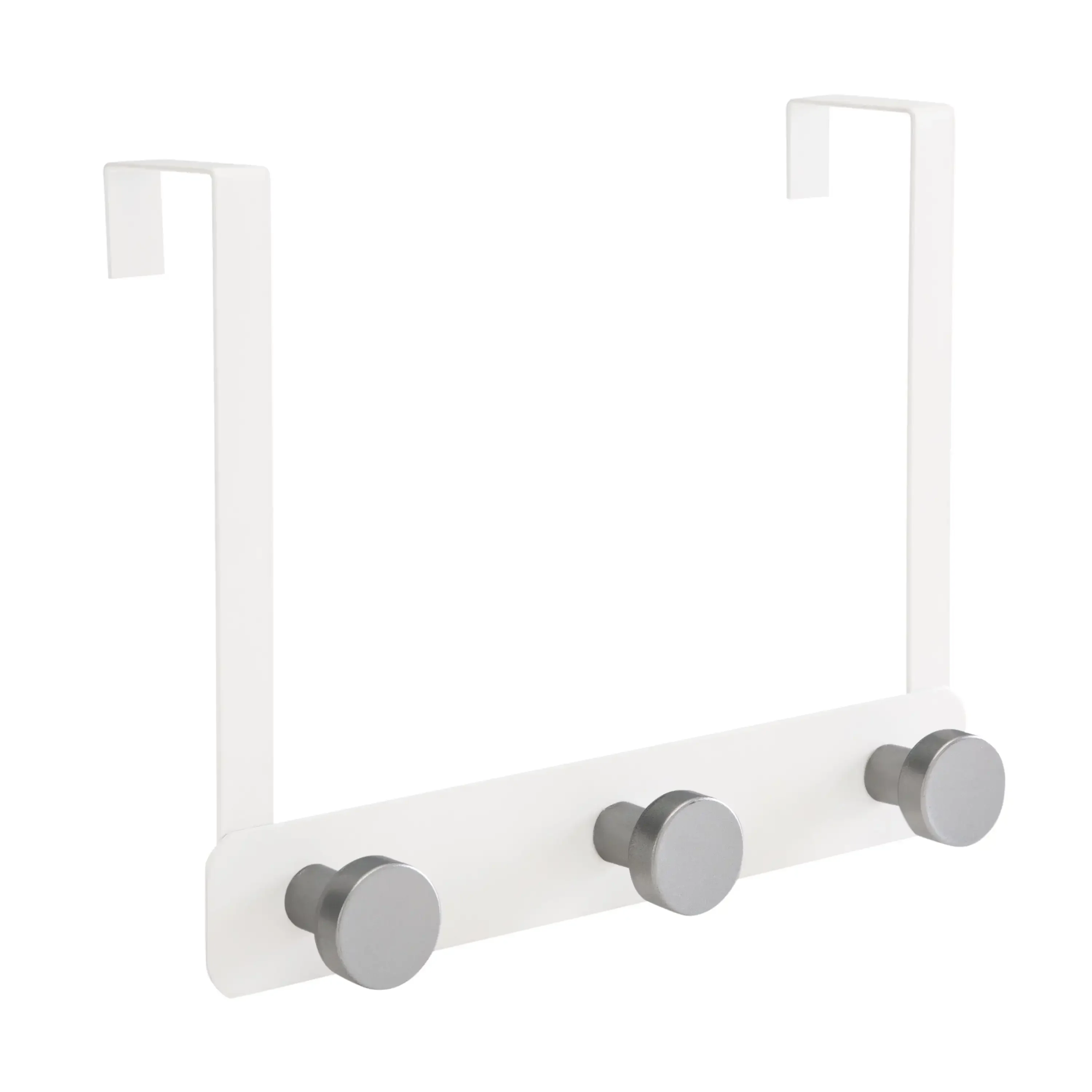 

3 Hooks Over Door Organizer for Towels Robes Hats, Metal No Drill Hanger Storage, Bathroom Bedroom Entryway