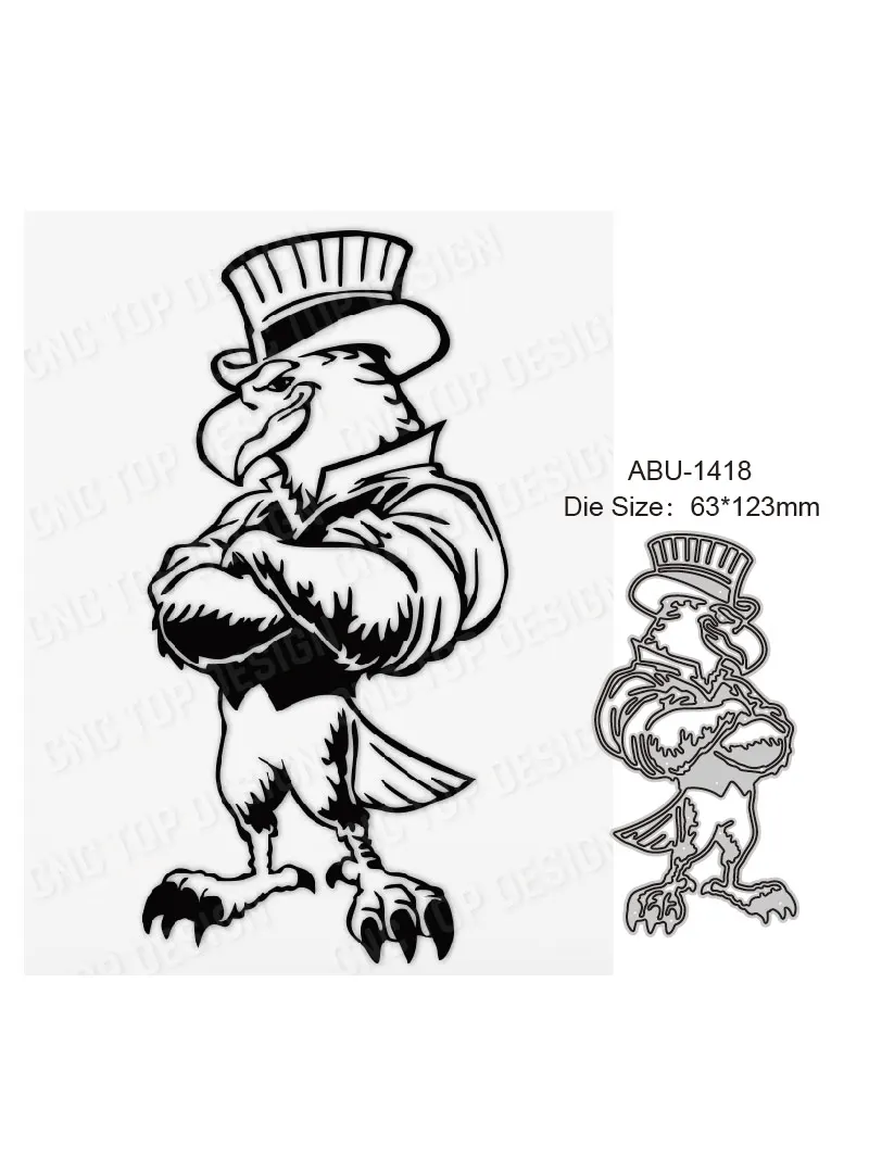 eagle pug chick  2022new metal cutting mold die dies decoration background scrapbook greeting Diy card crafts