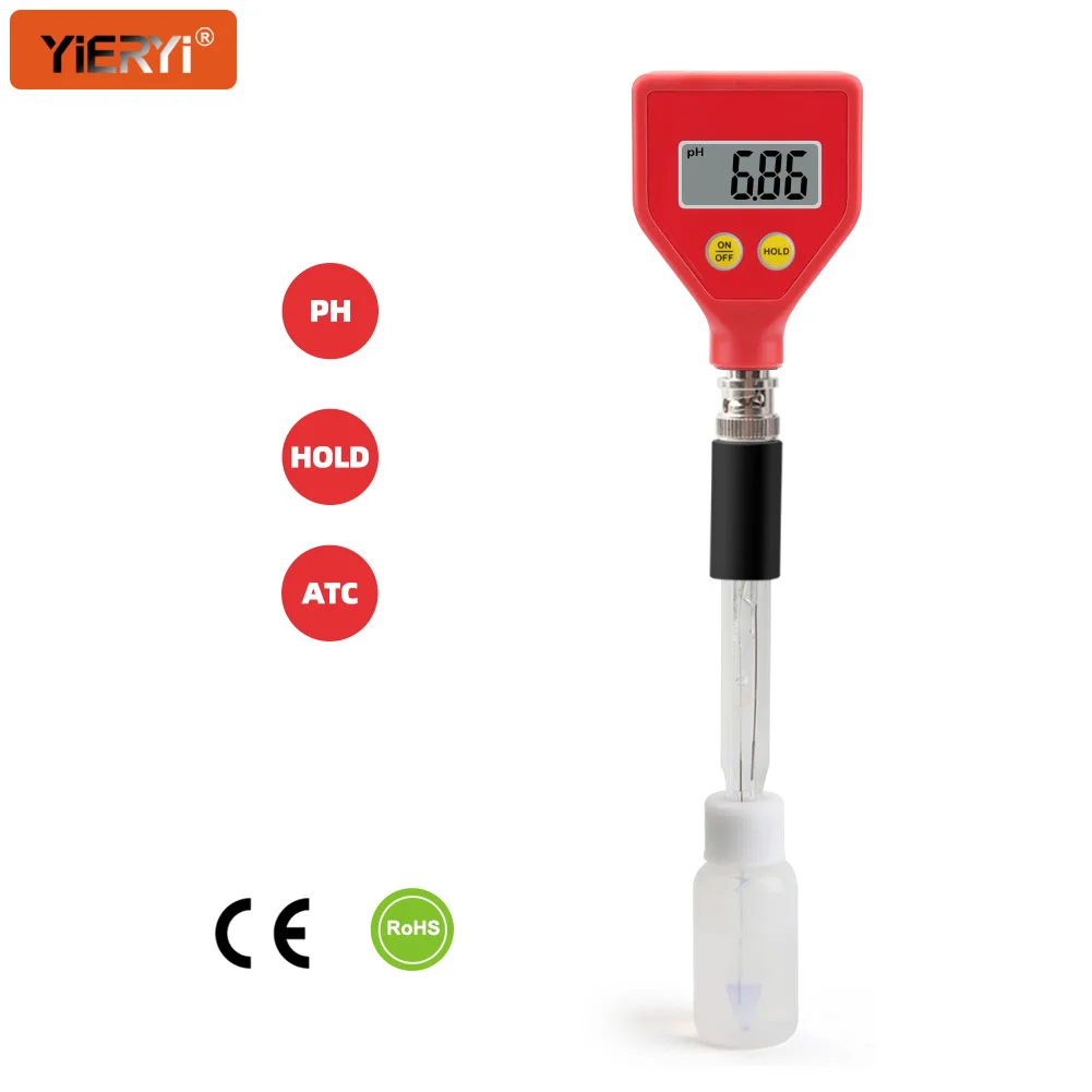 

Yieryi PH Meter High Precision for Aquarium Food & Cosmetics Acidometer Digital Soil Fruit Swimming Pool Water Quality Tester