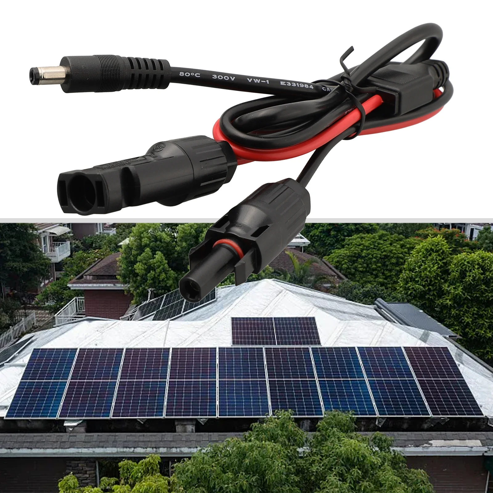 

Premium Solar Panel Connector Cable 1m Length Heavy Duty 16 Wire Suitable for DC 5 5mmx2 5mm Adapter Extensions