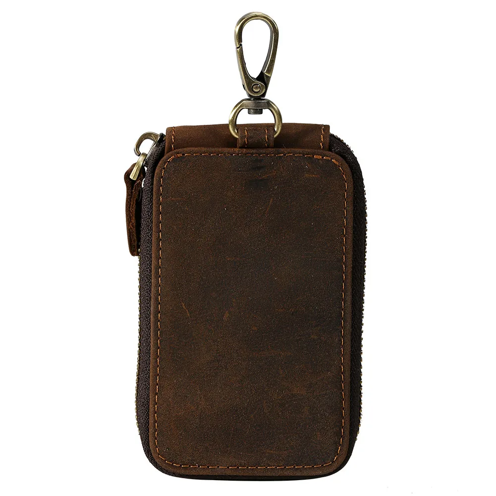 High Quality Leather Card Key Case  Chain Purse Genuine  Cowhide  Wallet