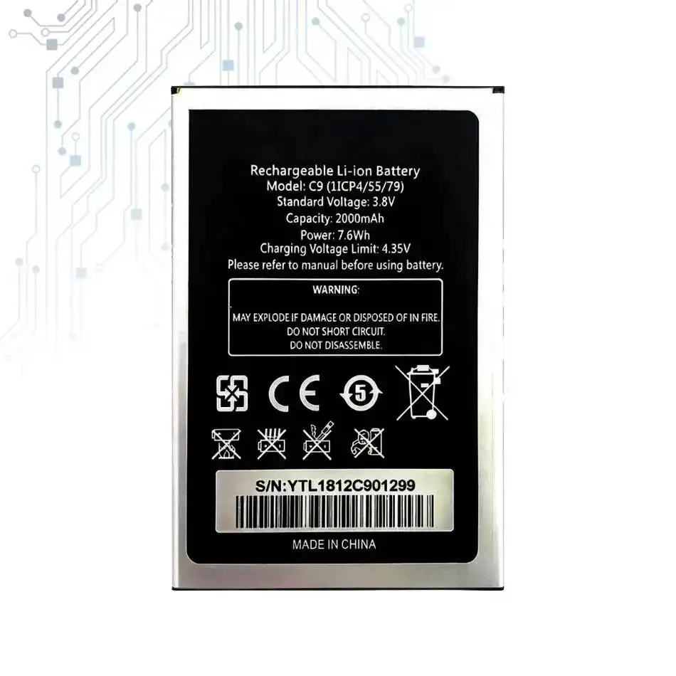 Pour batterie de téléphone portable Stable Oukitel C9 2000Mah