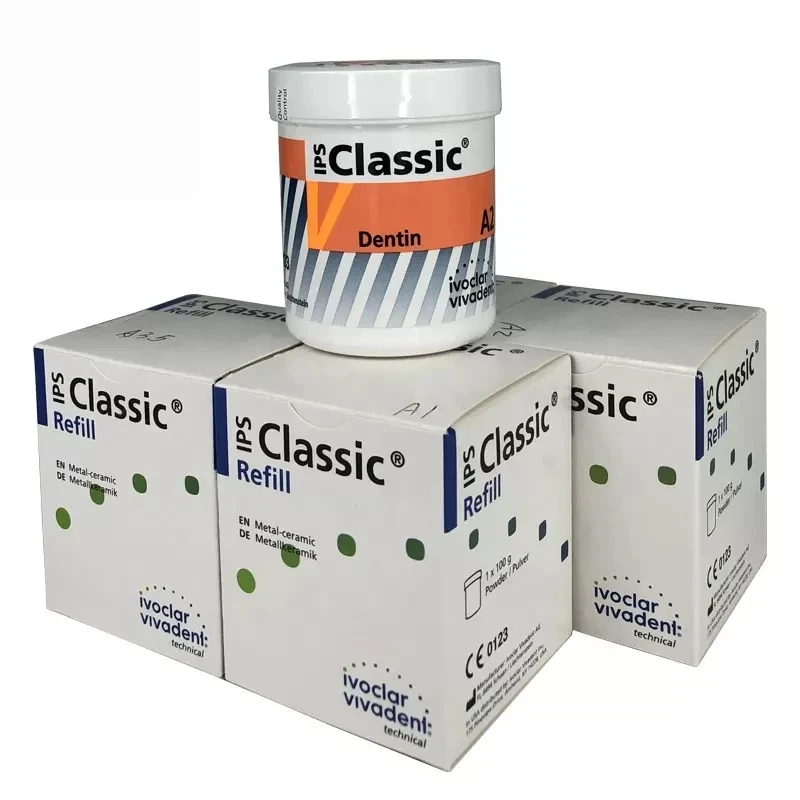 1Pcs Ivoclar Vivadent IPS Classic V Dental Lab Porcelain Powder 100g Dentin Incisal Transparent Metal Ceramic Material