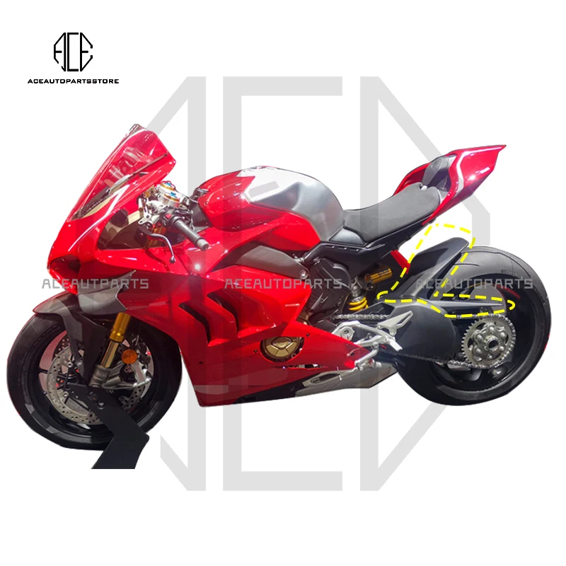 For Ducati Panigale V4 V4R V4S V2 2019 2020 Motorcycle  Dry Rear Carbon fiber Rear Fender Rear Wing Fender Splash Guard BodyKit