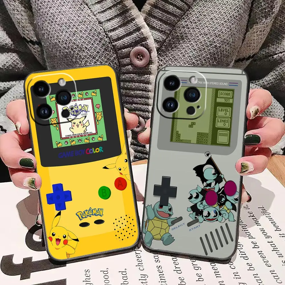 Game-Boy Color-P-Pokemon Phone Case For iphone Apple 15 14 13 12 11 Pro XS Max Mini X SE 8 7 Plus Case Funda Capa Shell Cover