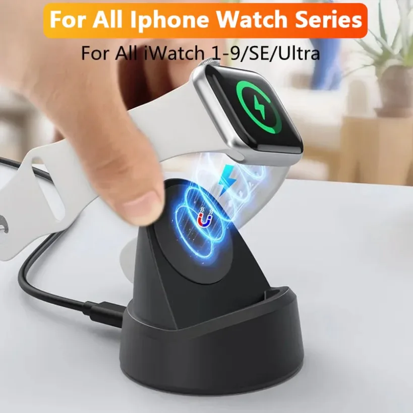 Smart Watch Magnetic Wireless Charger Watch Holder Stand For Apple Series 11 10 9 8 7 6 5 4 3 2 SE/Ultra Fast Charging Station