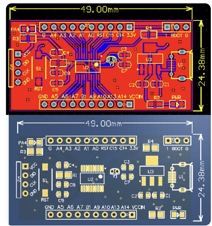 STM32L011F4P6 Core Board, STM32L0 Development Board, L011 Core Board, Learning Evaluation Board