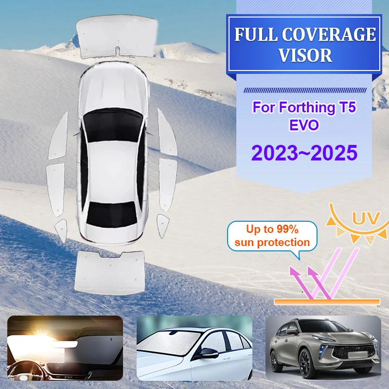 

Для Forthing T5 EVO 2023 ~ 2025 DFSK Forthing 5 автоматические шторы, солнцезащитный козырек, аксессуары, защита от ультрафиолета, отражатель, солнцезащитный козырек, автозапчасти