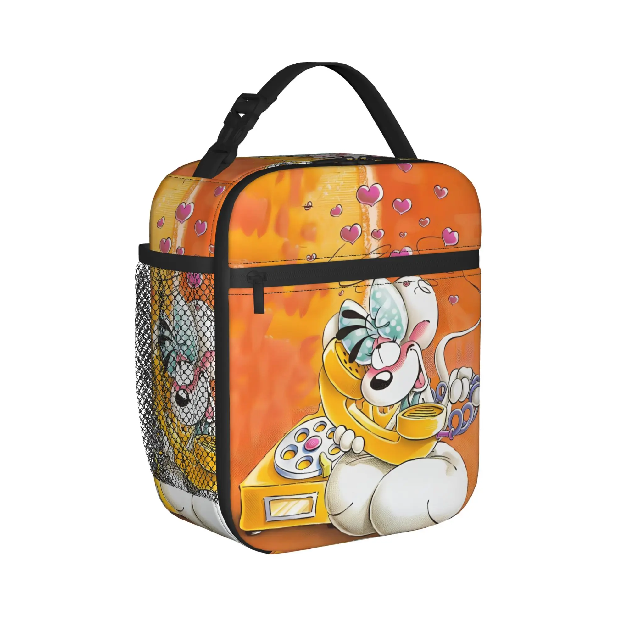 D-Diddles Cartoon Insulated Lunch Bags Cooler Bag Reusable,Lunch Container High Capacity Tote Lunch Box for Men Women School