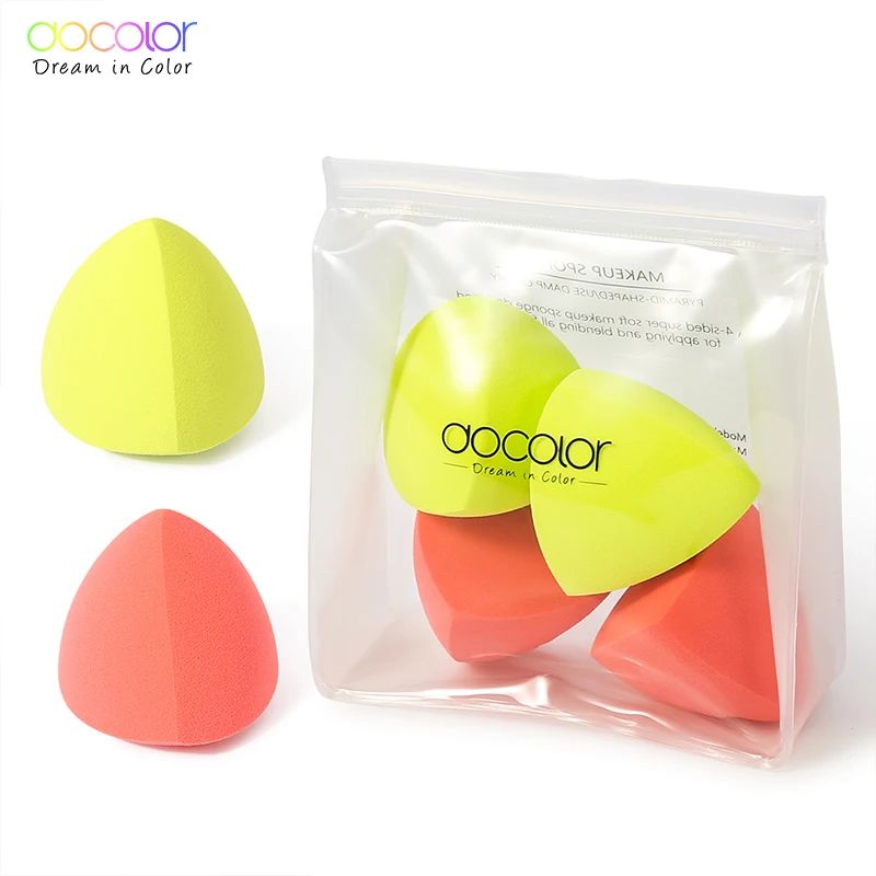 Docolor 4Pcs Makeup Sponge Cosmetic Puff Bulk Wholesale Beauty Egg Set Water Drop Puff Makeup Egg Super Soft Make Up Blender