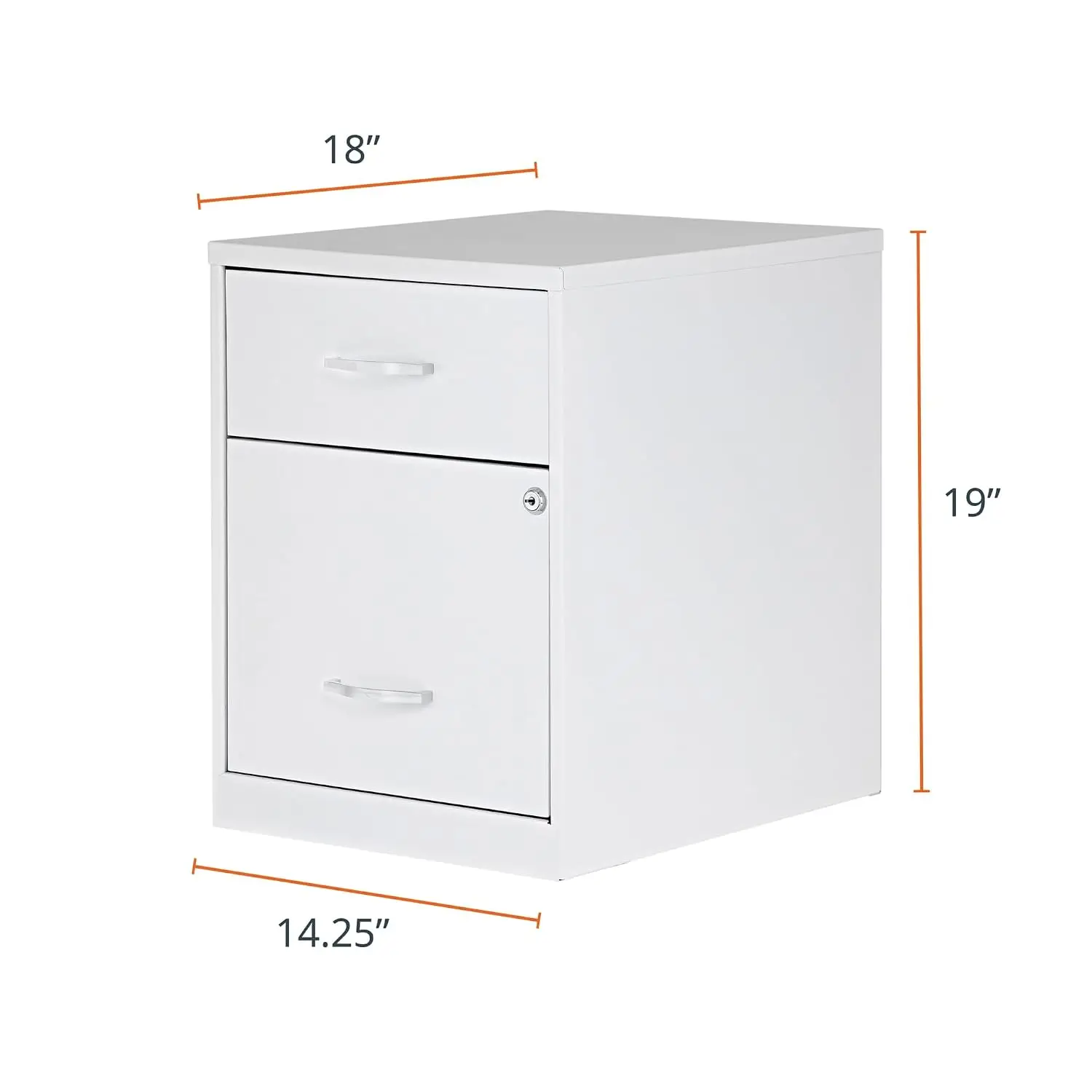 2-Drawer Locking Steel Filing Cabinet Pre-Assembled Low-Profile Home & Small Office Letter-Size, Customized