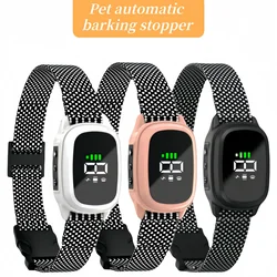 Pet Dog Anti Barking Device Waterproof Ultrasonic Stop Barking Vibration Anti Bark Collar Dogs Training Collar For all dogs