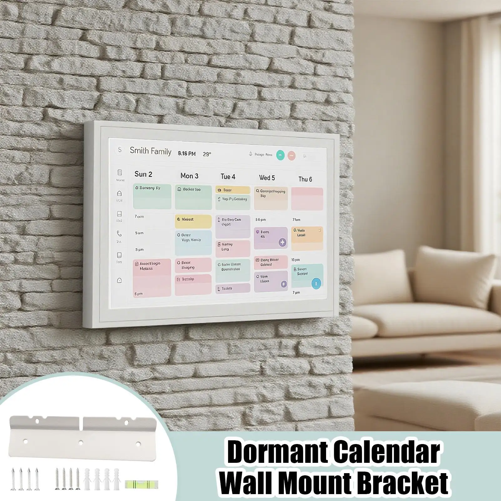 Digital Calendar Wall Mount Hardware Digital Calendar Fridge Mount Bracket Adjustable Display Holder Rack For Office Bedroom